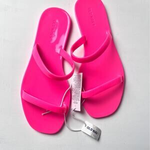 Old Navy Women's Low Heel Flat Summer Style  Petunia Jelly Slide Sz 8